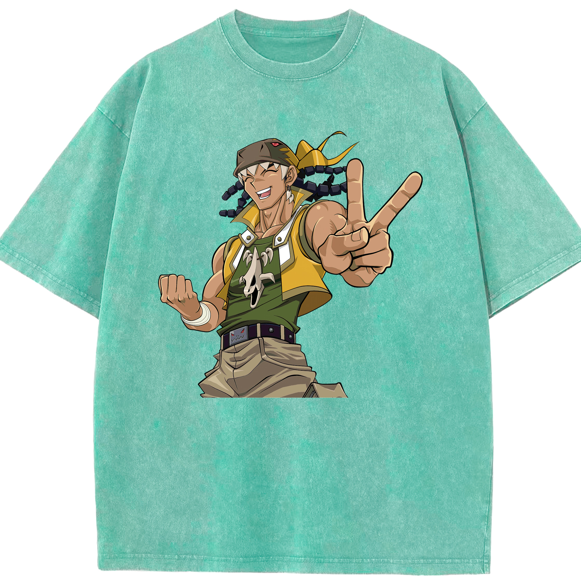 （画像用） 遊☆戯☆王 Yu-Gi-Oh! 綿100% ヴィンテージ風 半袖Tシャツ（フロントプリント）